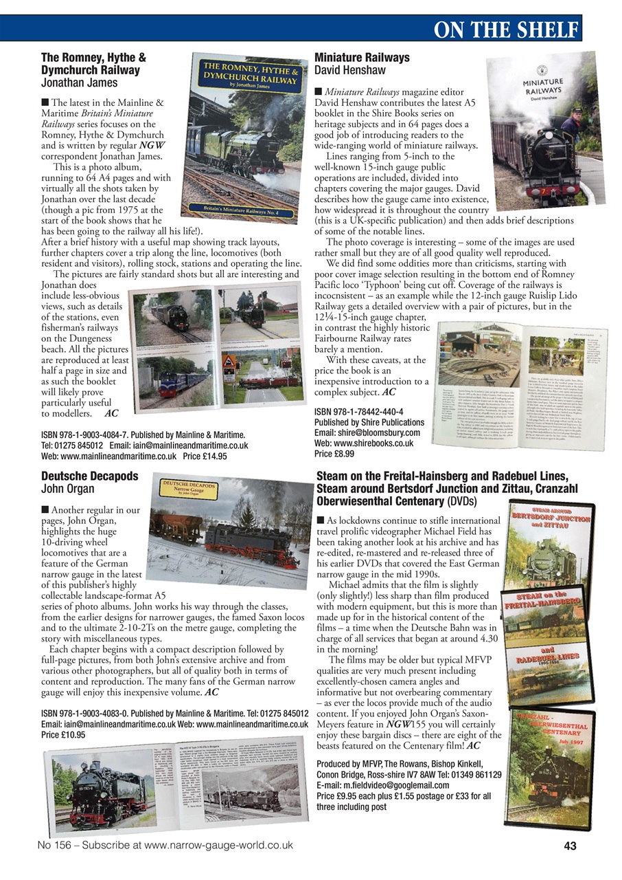 Narrow Gauge World Preview Pages