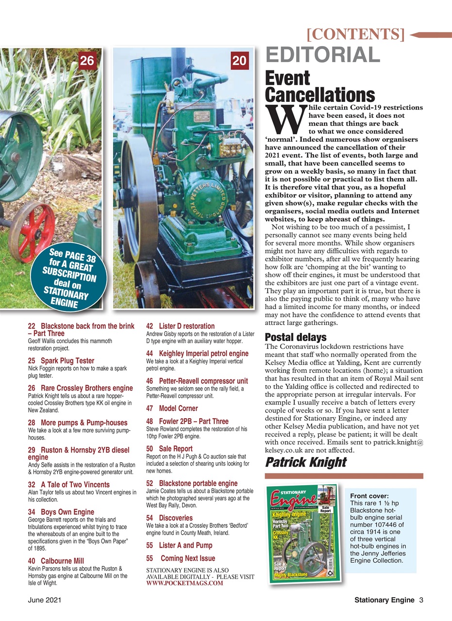 Stationary Engine Preview Pages