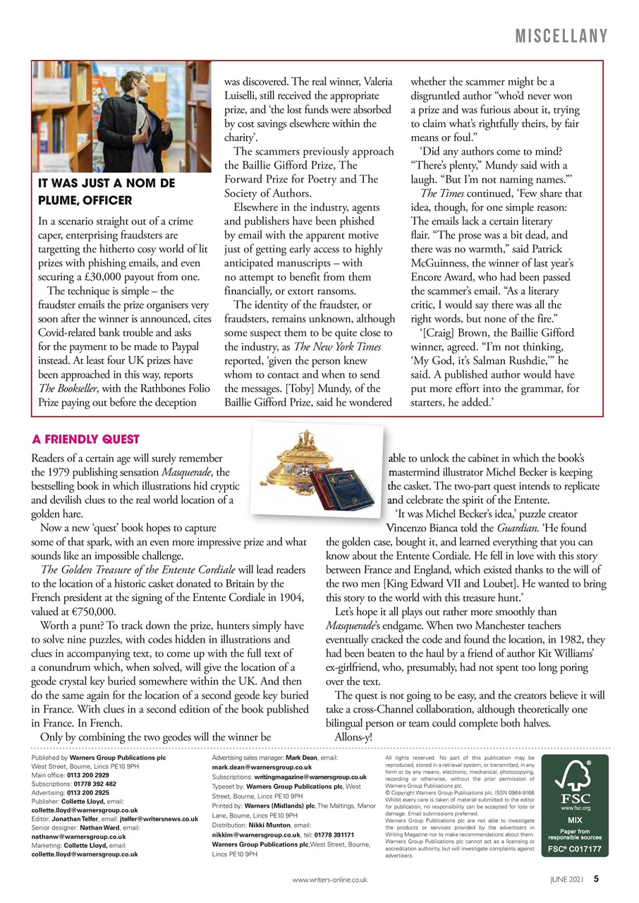 Writing Magazine Preview Pages