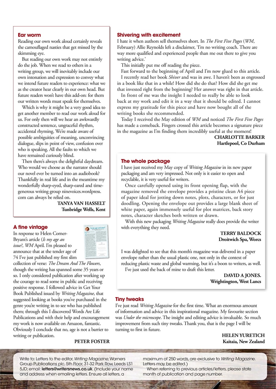 Writing Magazine Preview Pages