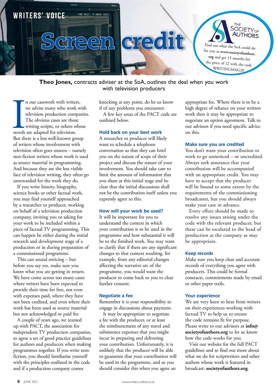 Writing Magazine Preview Pages