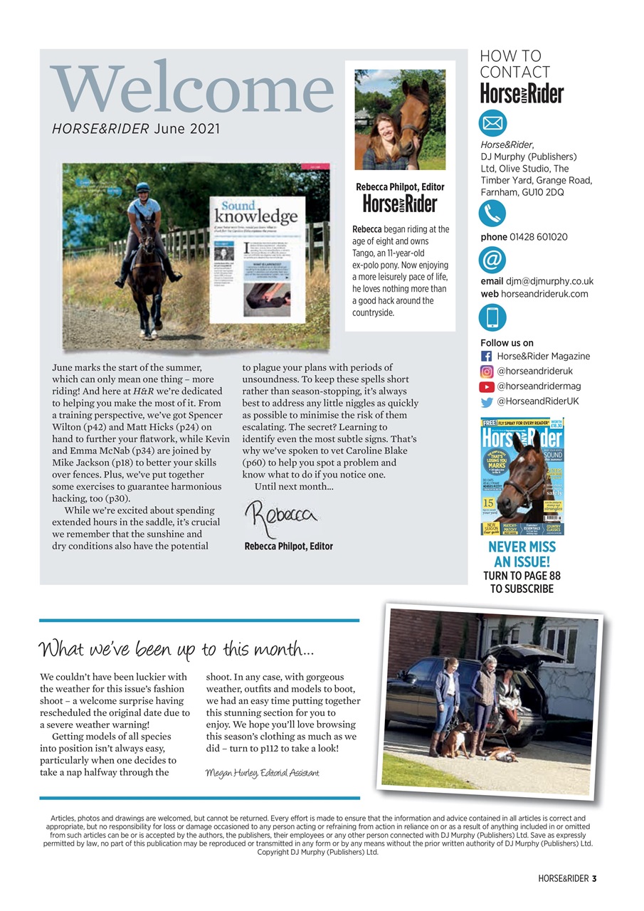 Horse&Rider Magazine - UK equestrian magazine for Horse and Rider Preview Pages