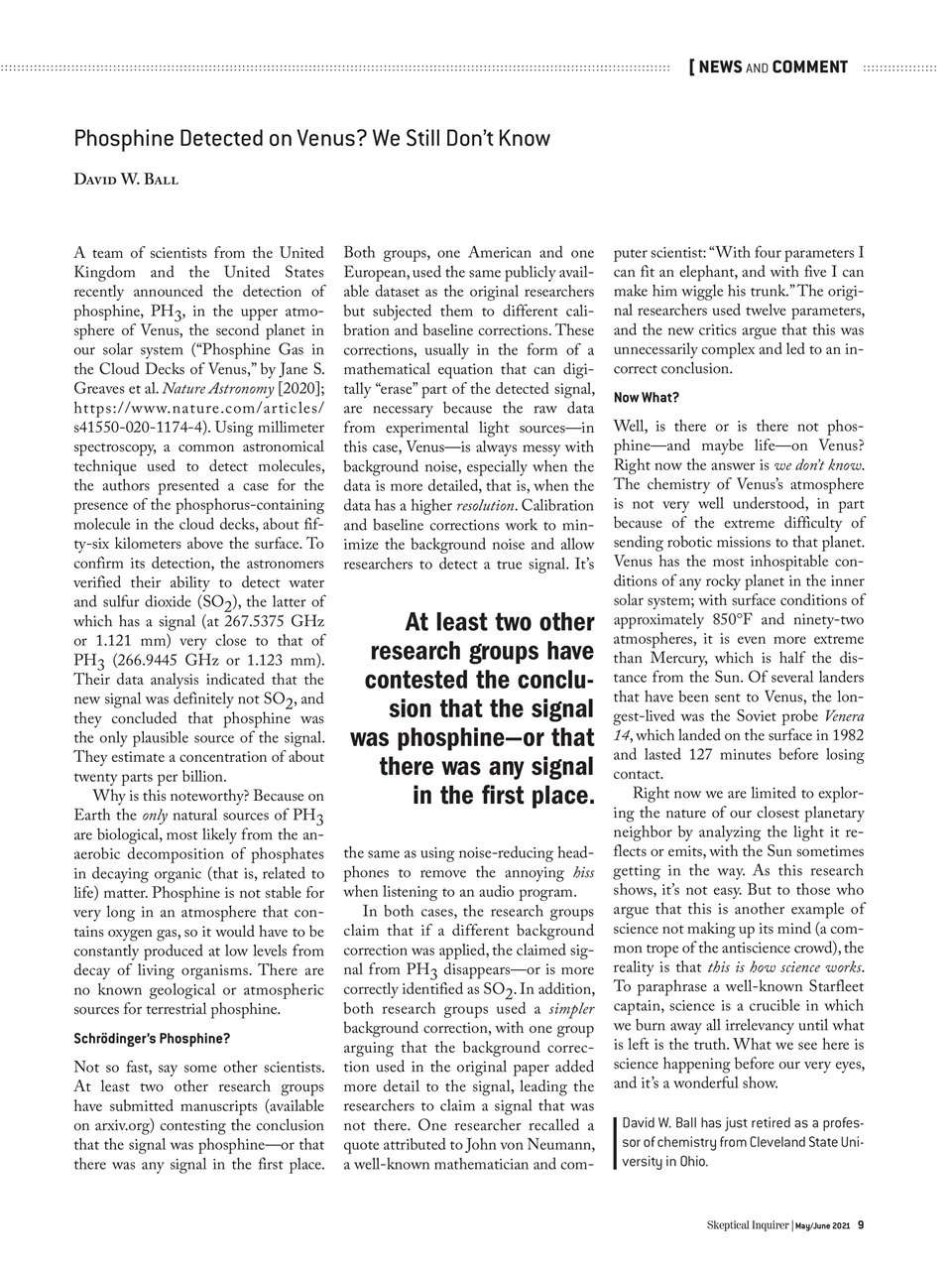 Skeptical Inquirer Preview Pages