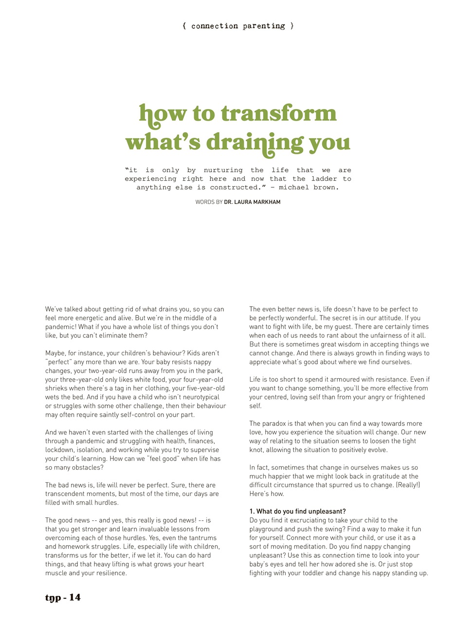 The Natural Parent Magazine Preview Pages