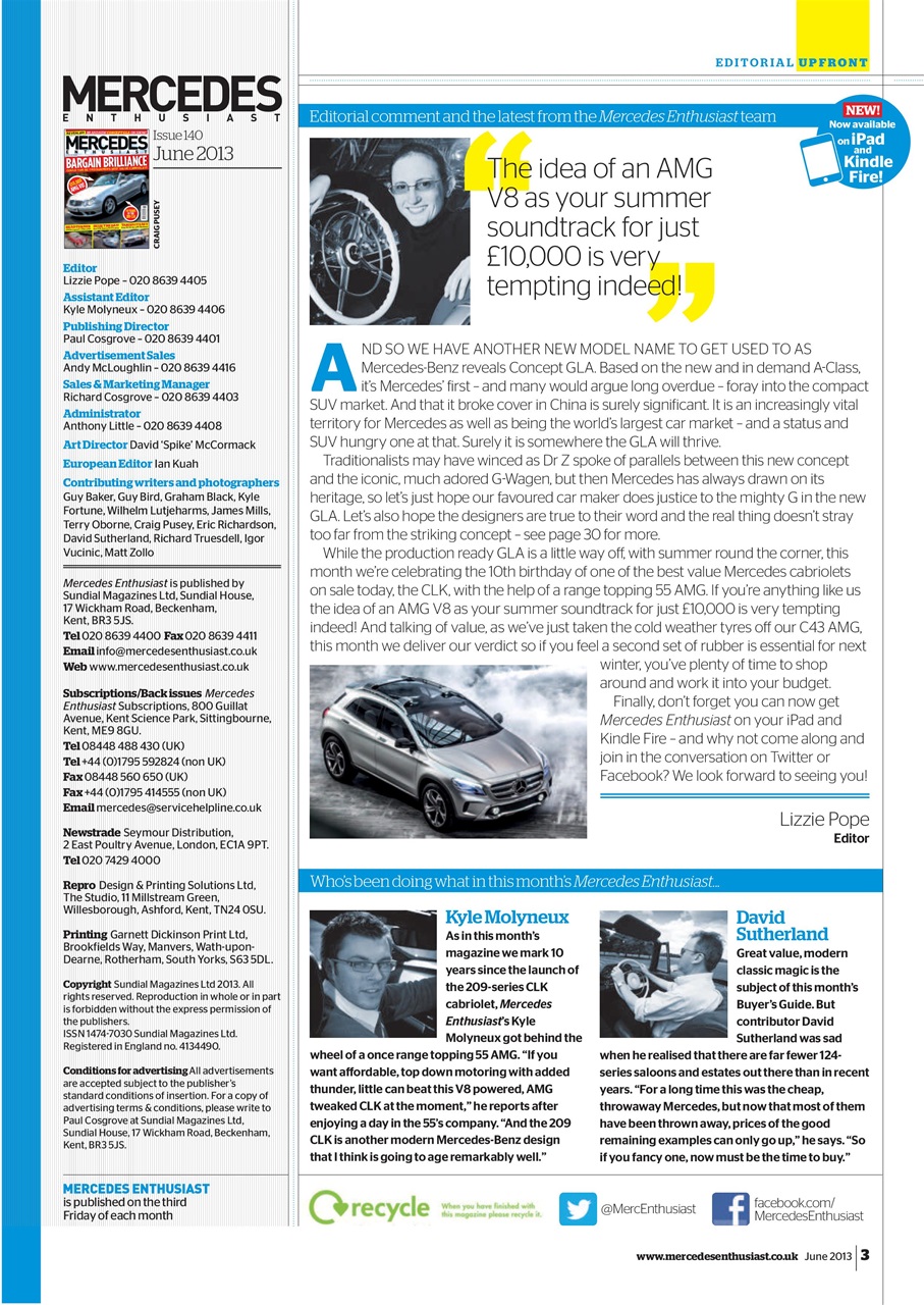 Mercedes Enthusiast Preview Pages