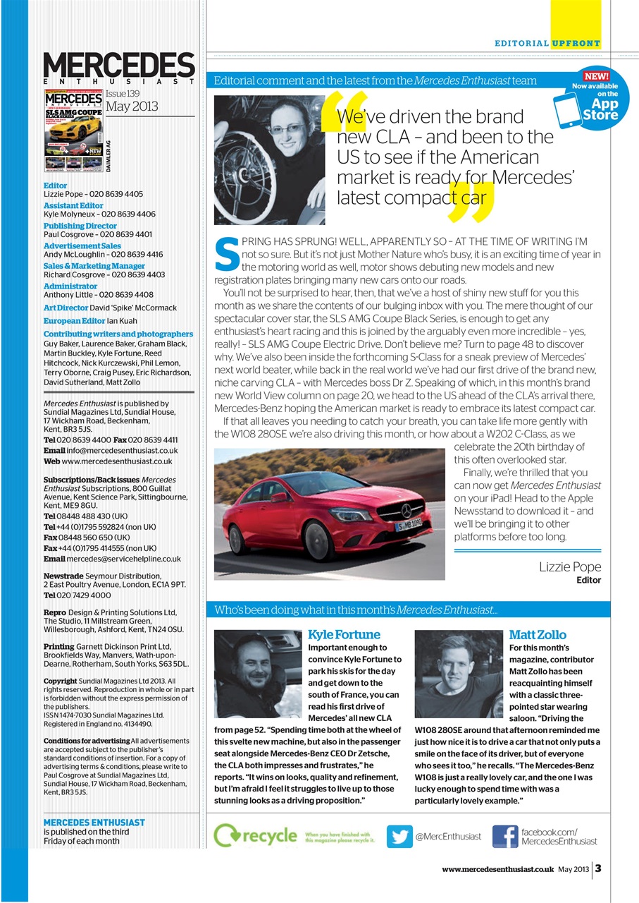 Mercedes Enthusiast Preview Pages