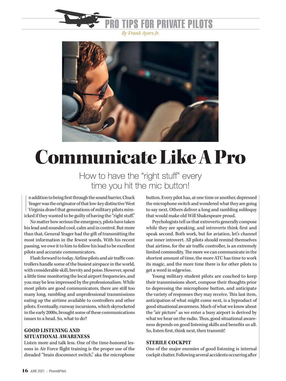 Plane & Pilot Preview Pages