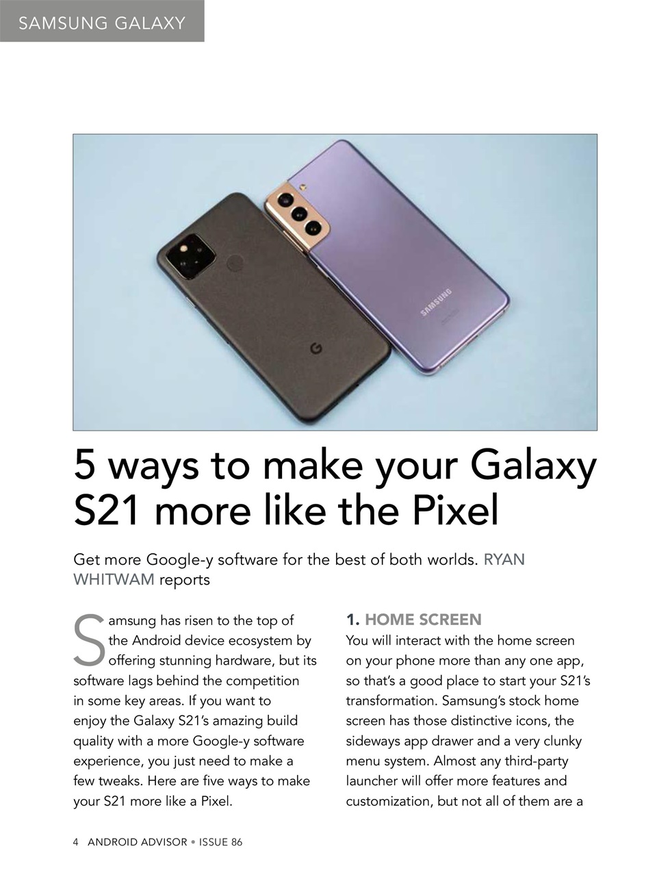 Android Advisor Preview Pages