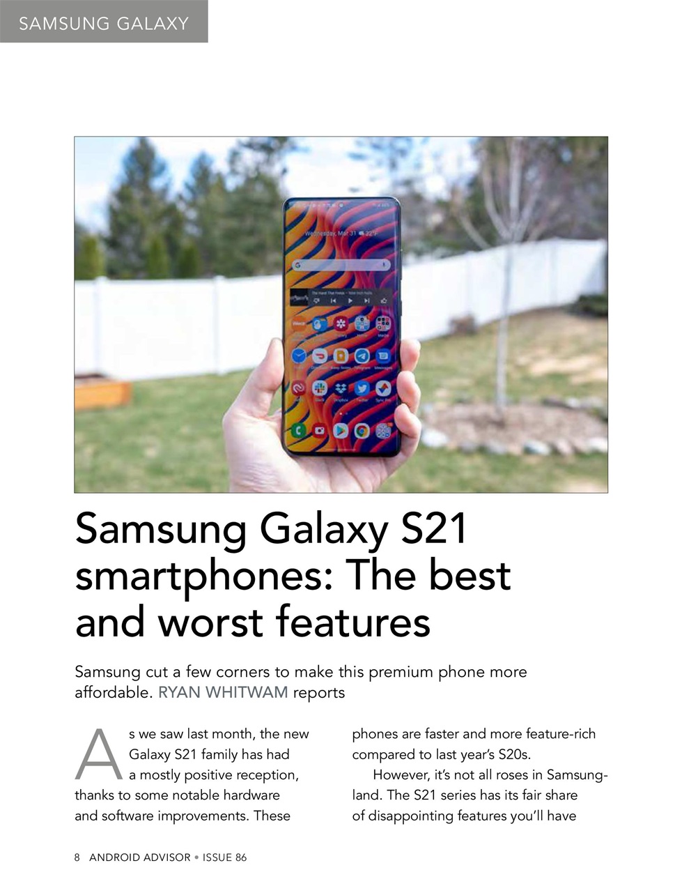 Android Advisor Preview Pages
