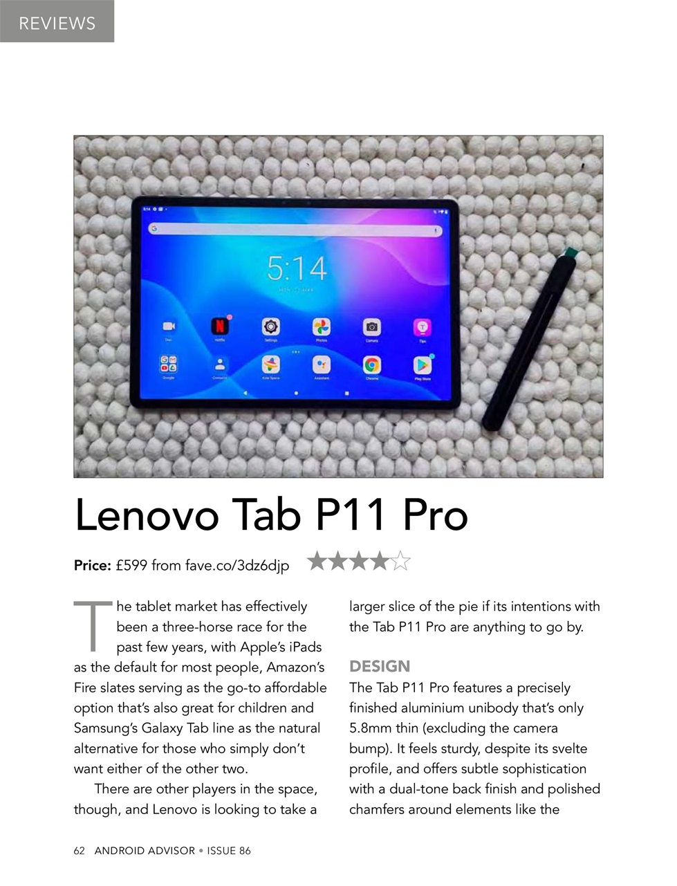 Android Advisor Preview Pages