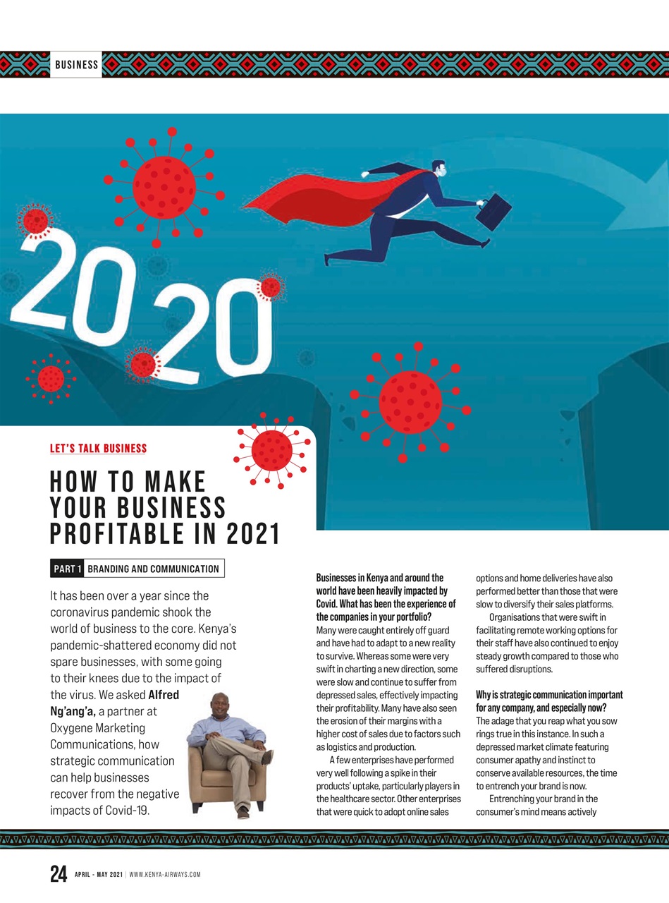 MSAFIRI – Kenya Airways Inflight Preview Pages