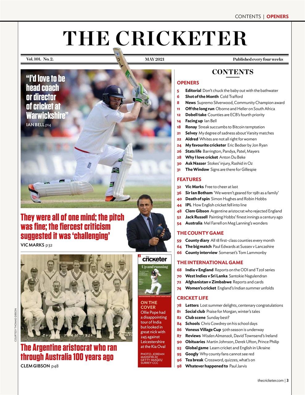 The Cricketer Magazine Preview Pages