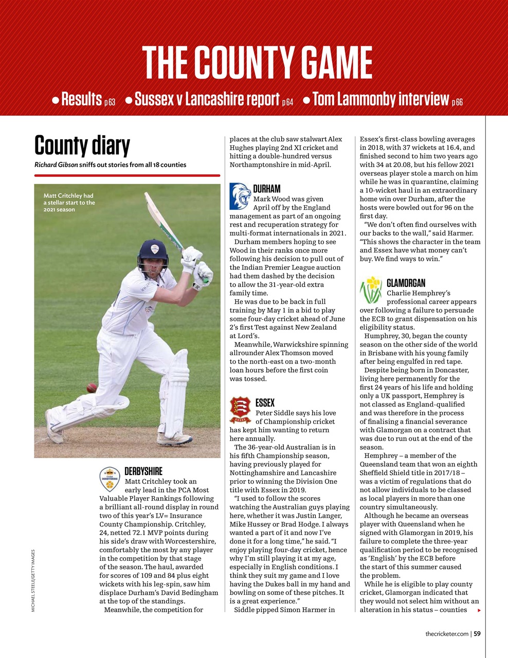 The Cricketer Magazine Preview Pages