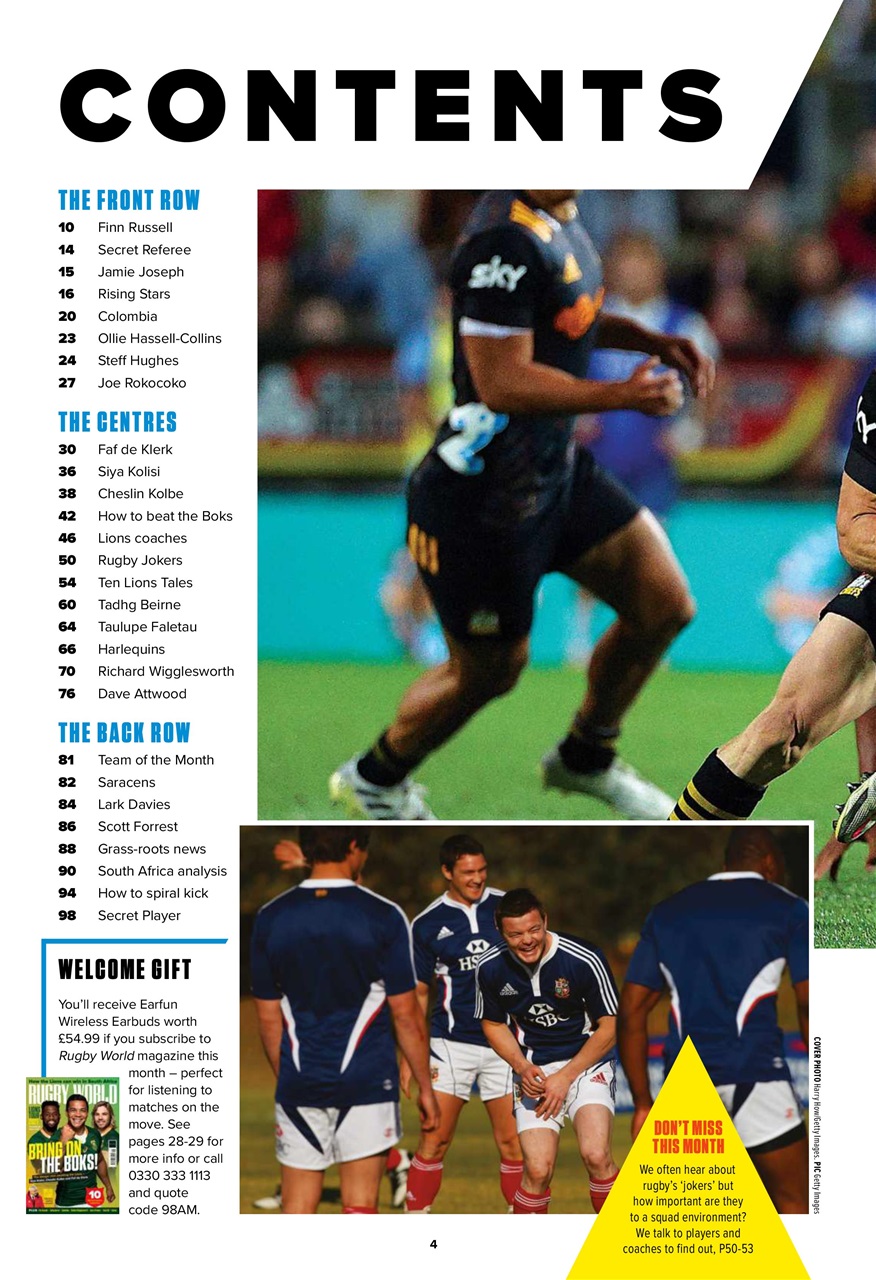 Rugby World Preview Pages