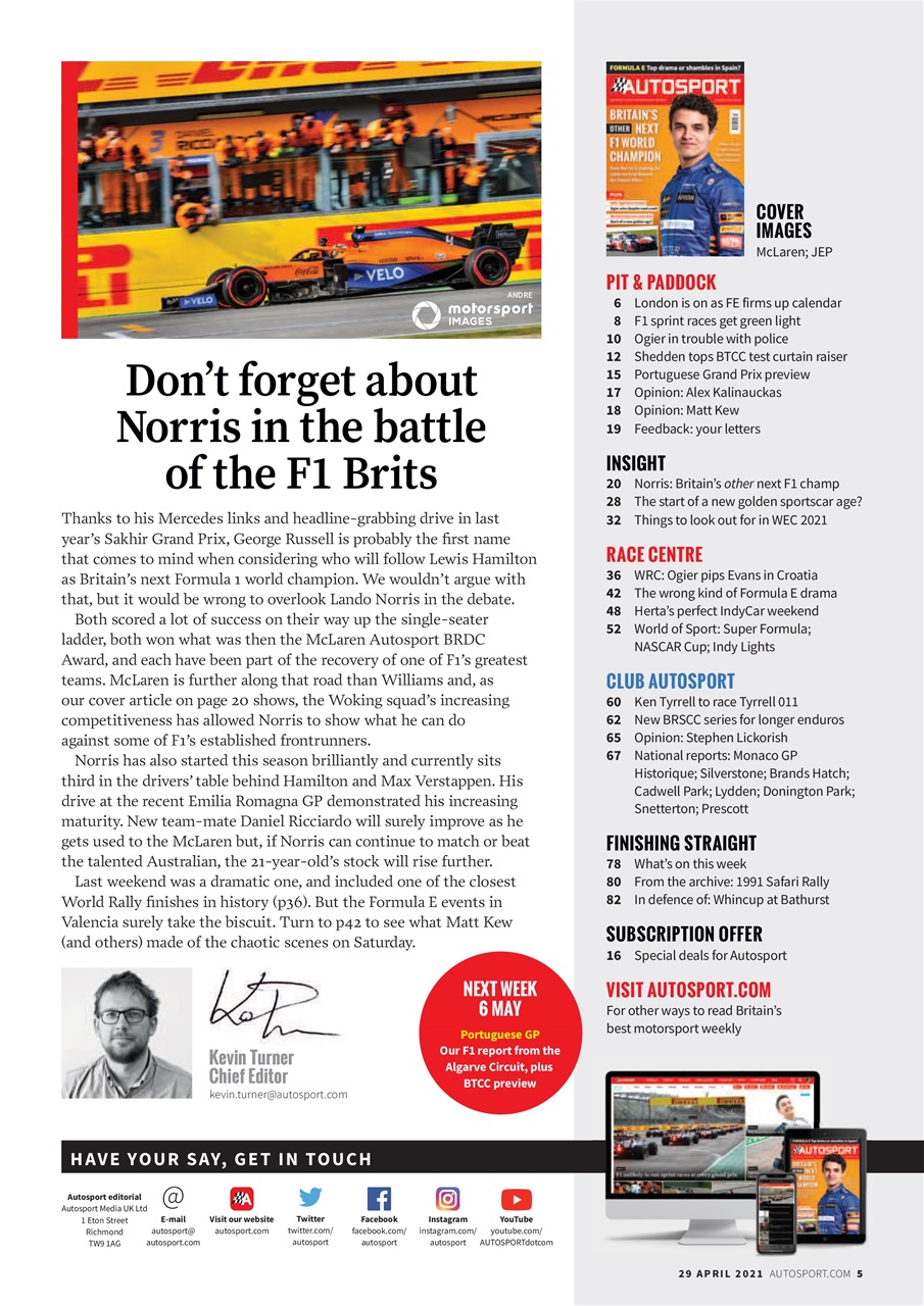 Autosport Preview Pages