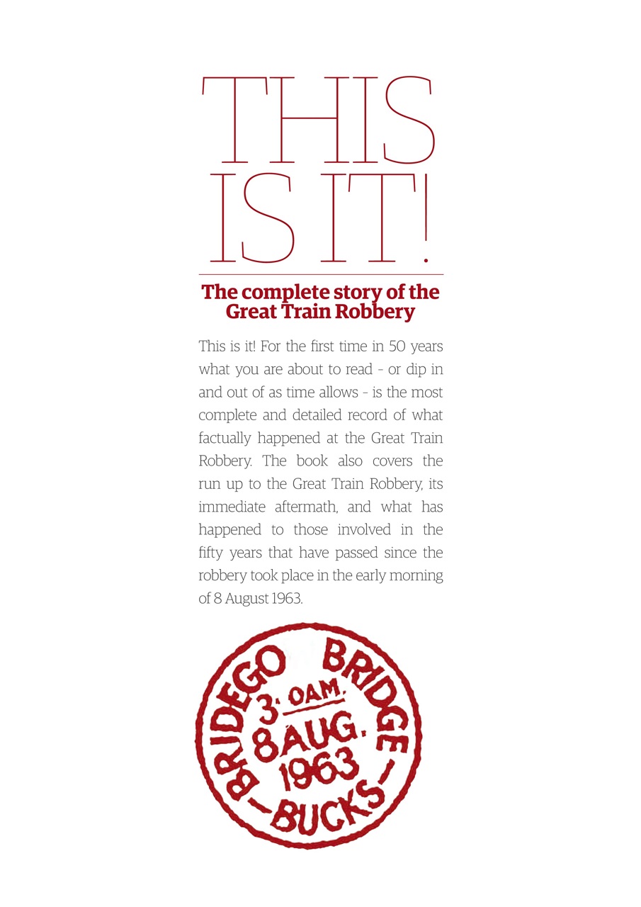 50th Anniversary of the Great Train Robbery Preview Pages