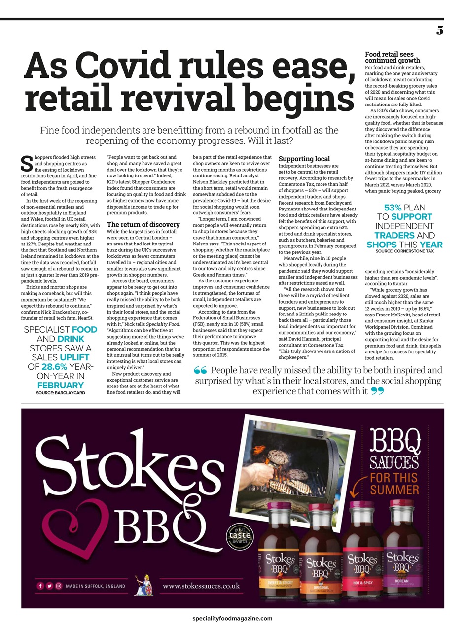 Speciality Food Preview Pages