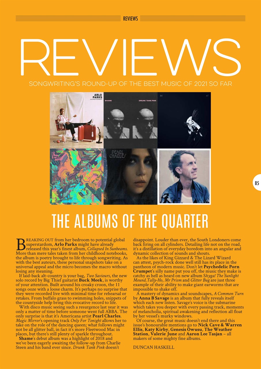 Songwriting Magazine Preview Pages