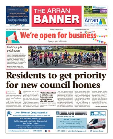 Arran Banner issue 30 Apr 2021