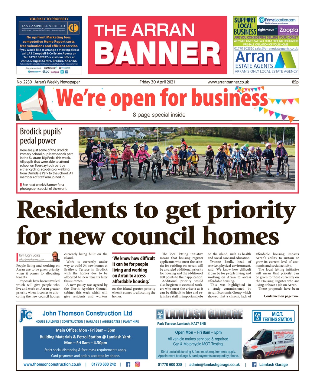 Arran Banner Preview Pages