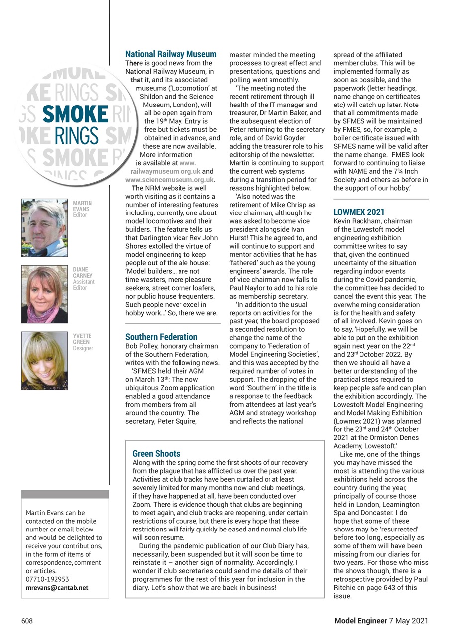 Model Engineer Preview Pages