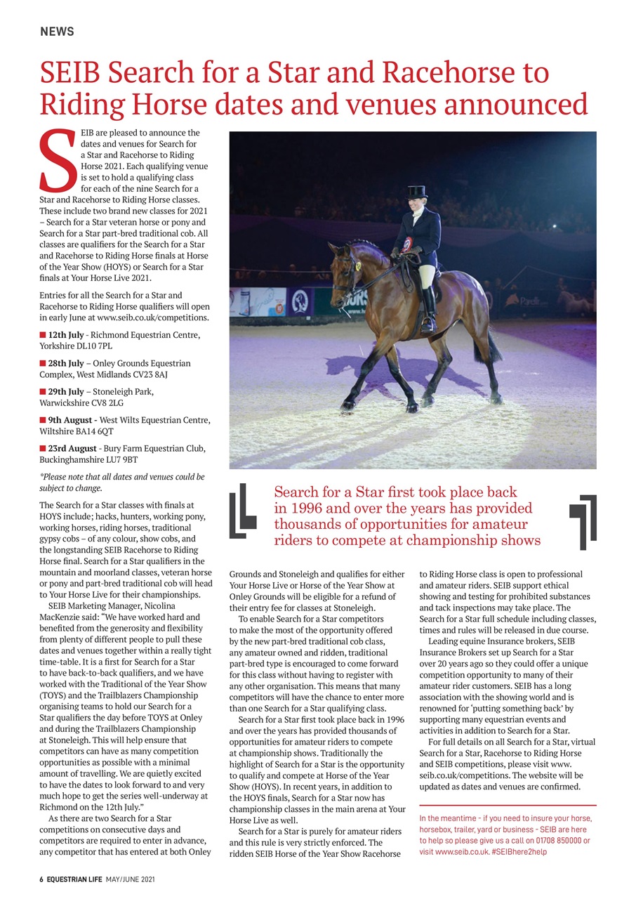 Equestrian Life Magazine Preview Pages