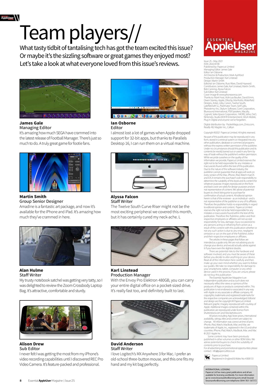 Essential Apple User Preview Pages
