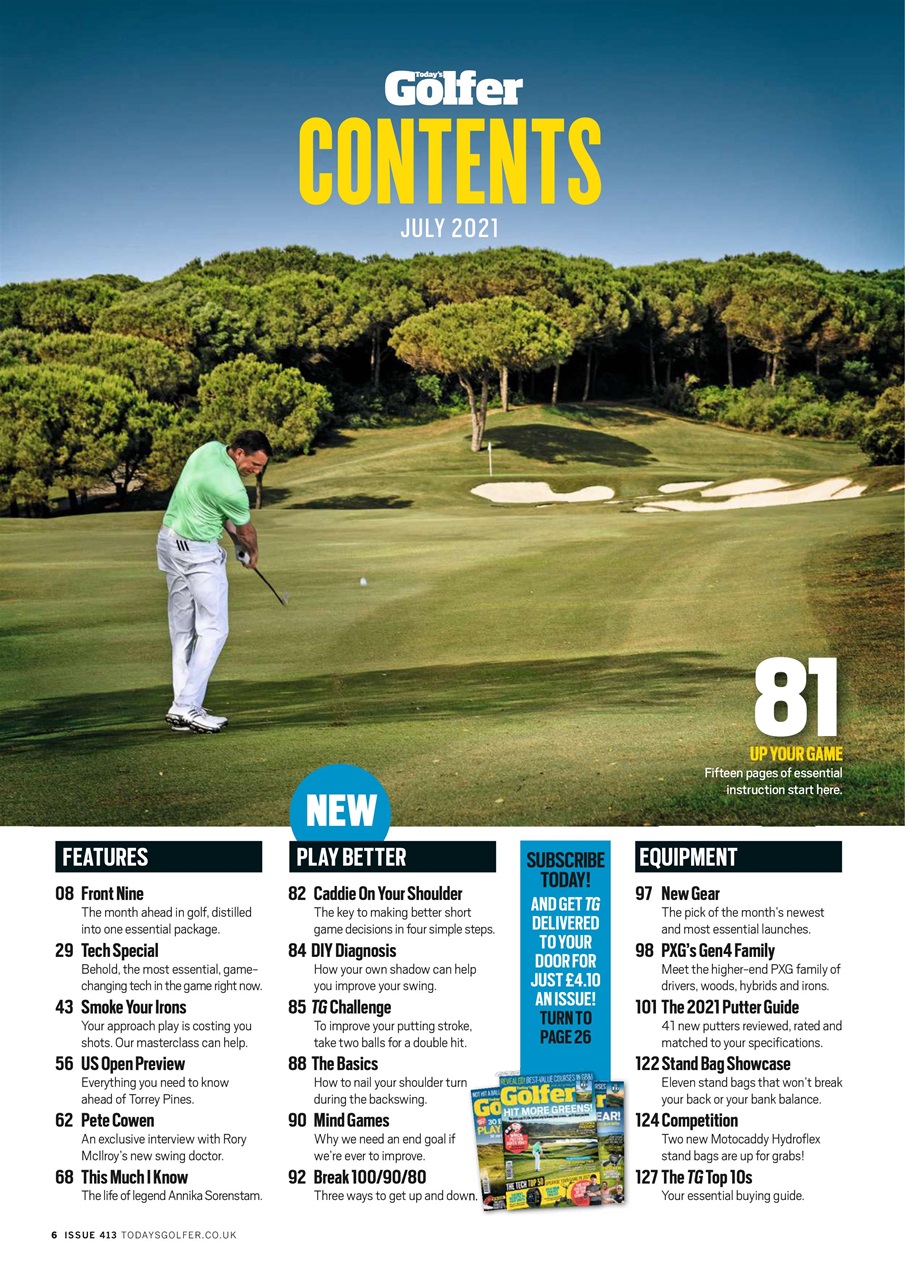 Today's Golfer Preview Pages