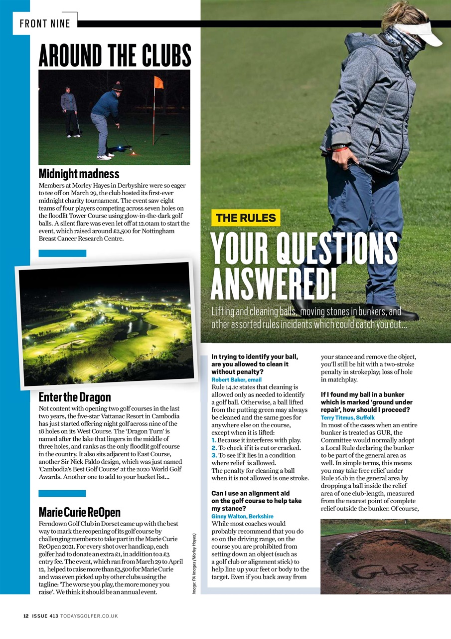 Today's Golfer Preview Pages