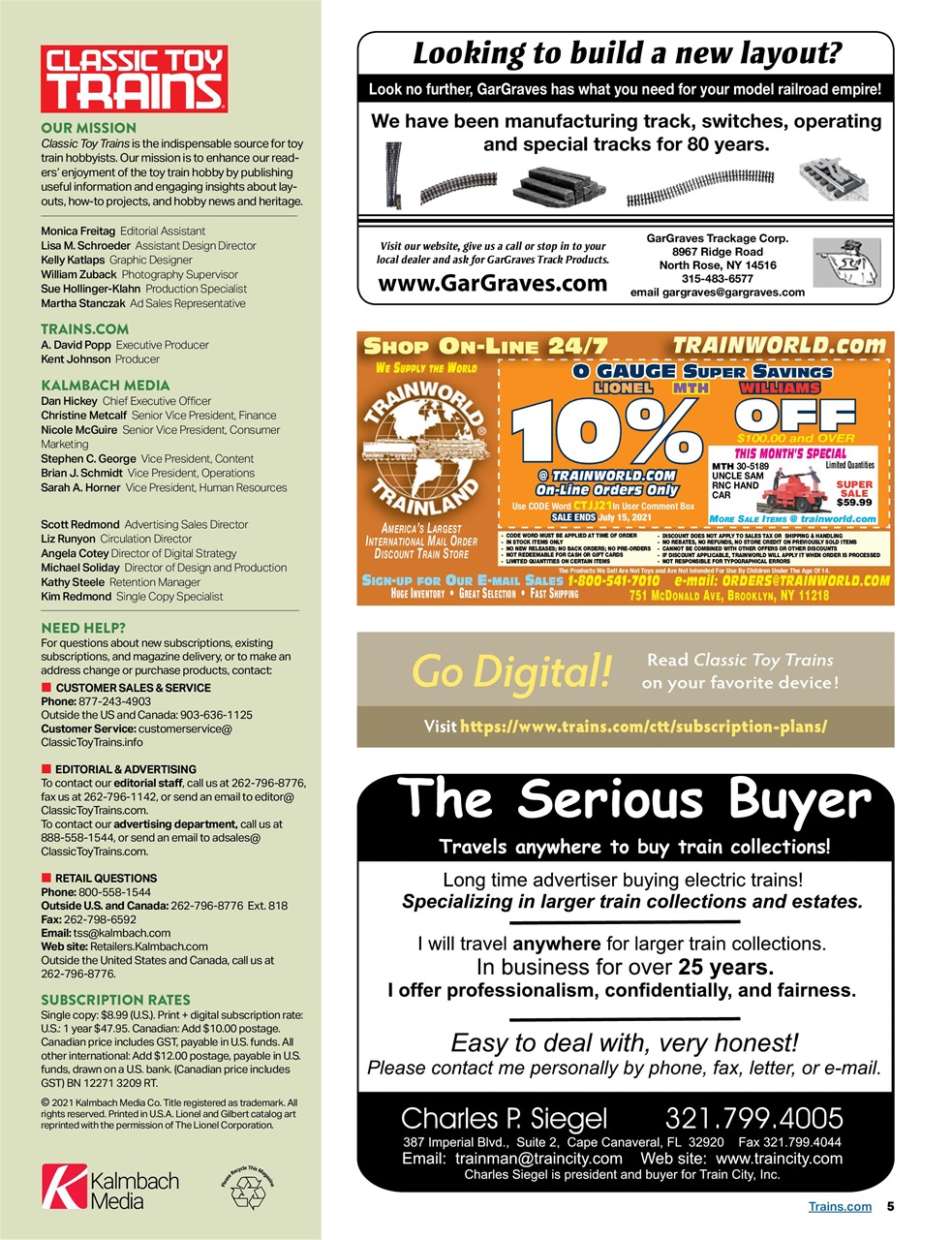 Classic Toy Trains Preview Pages