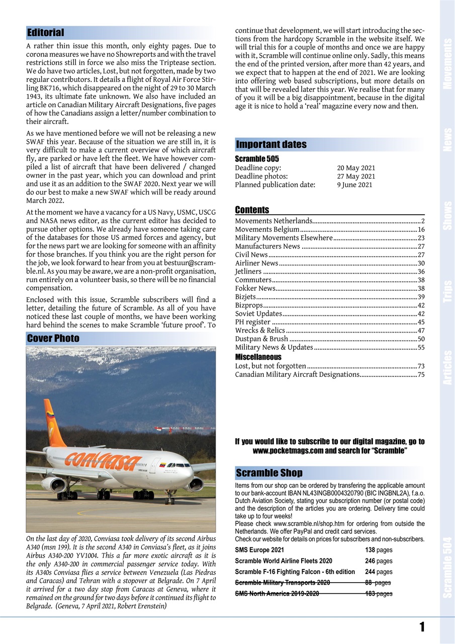 Scramble Magazine Preview Pages