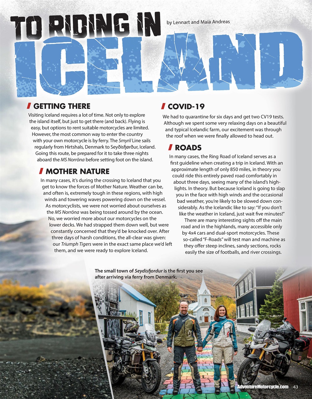 Adventure Motorcycle Preview Pages