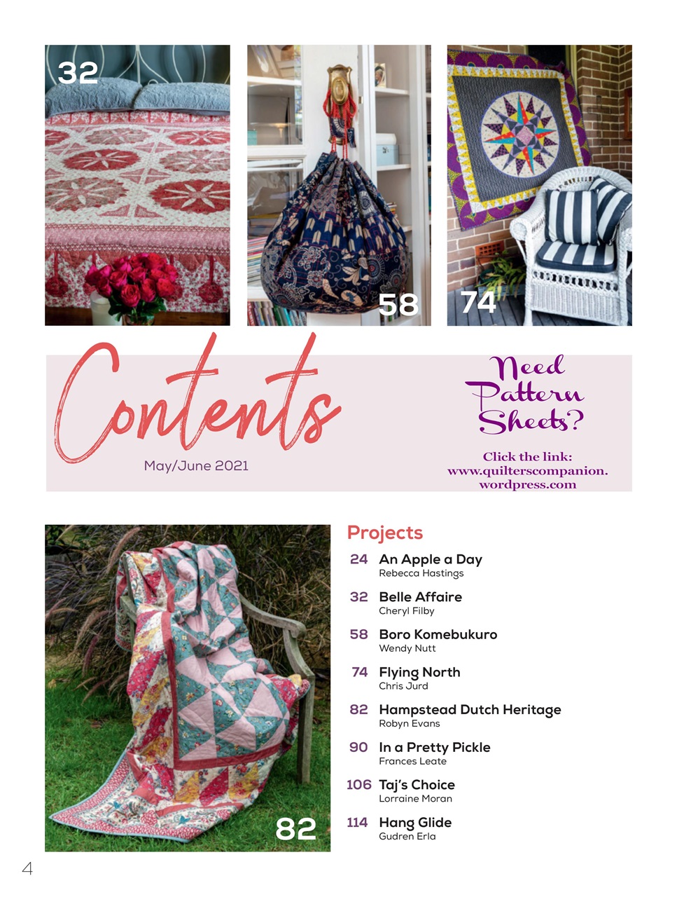 Quilters Companion Magazine ISSUE 109 Back Issue