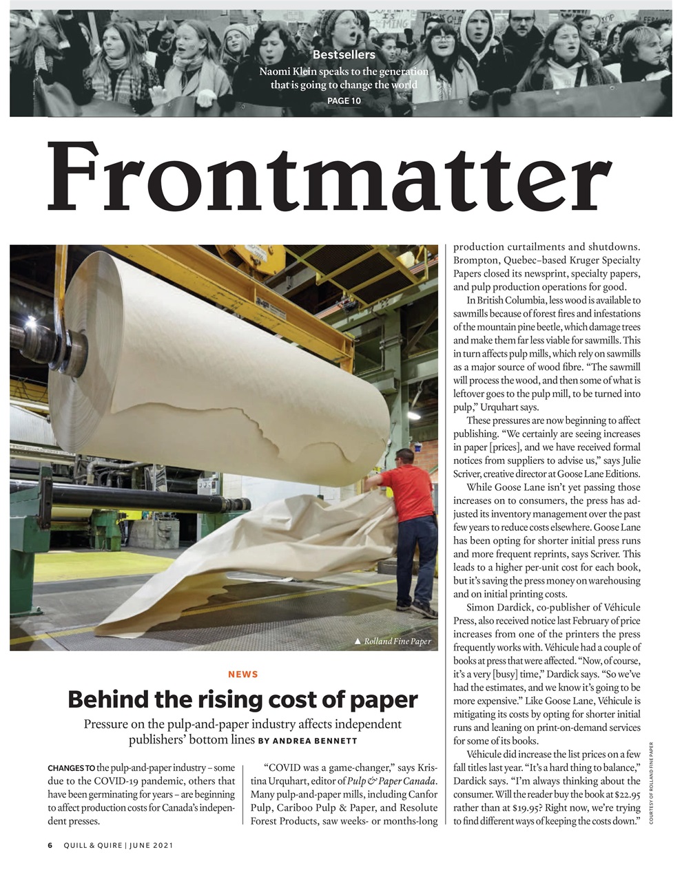 Quill & Quire Preview Pages