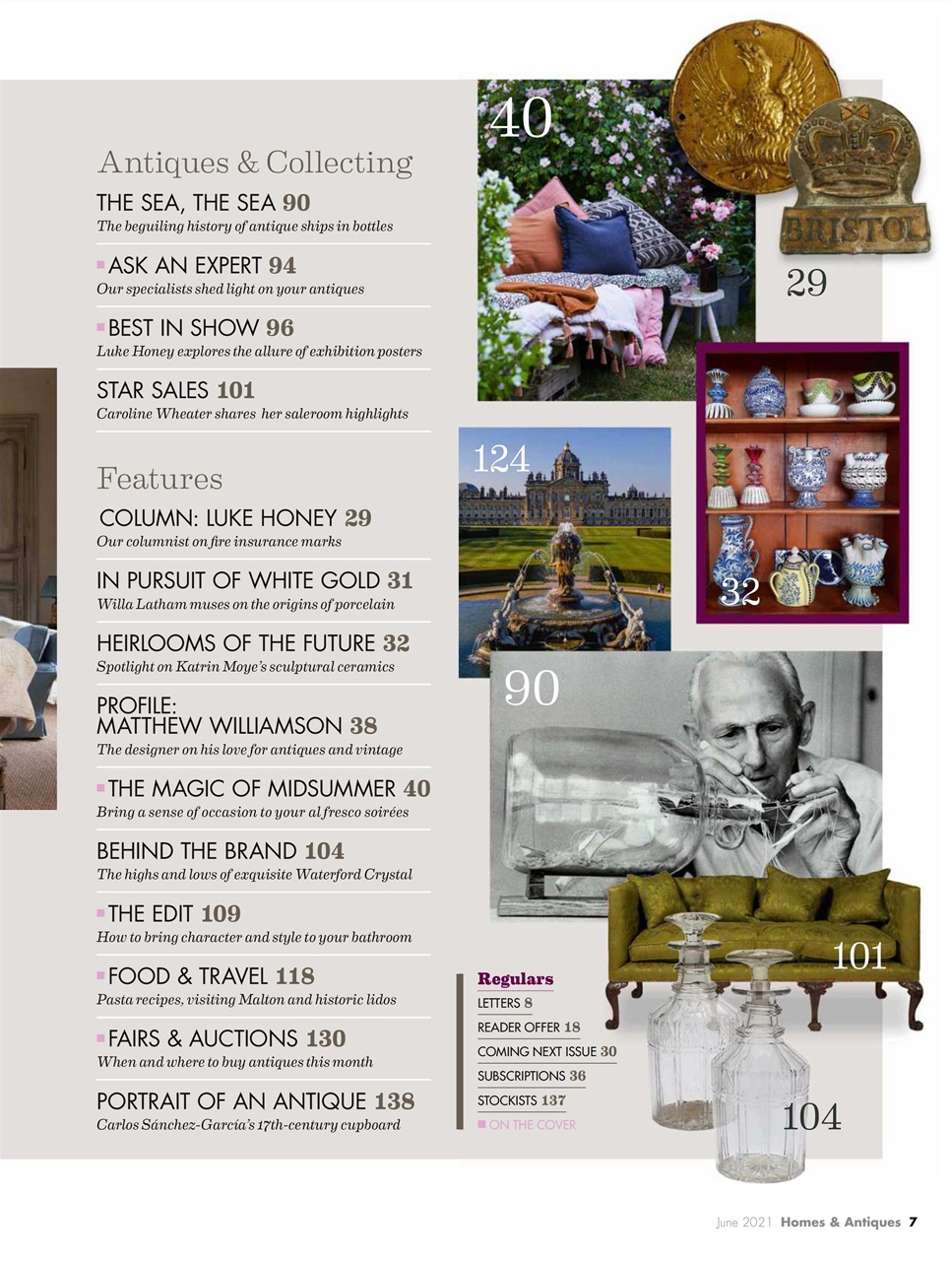 Homes & Antiques Magazine Preview Pages