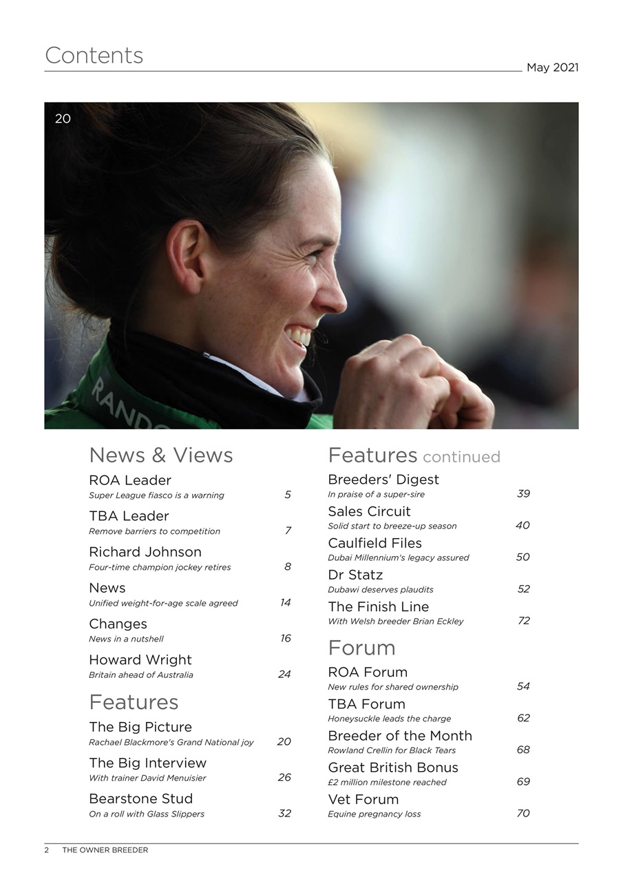 The Owner Breeder Preview Pages