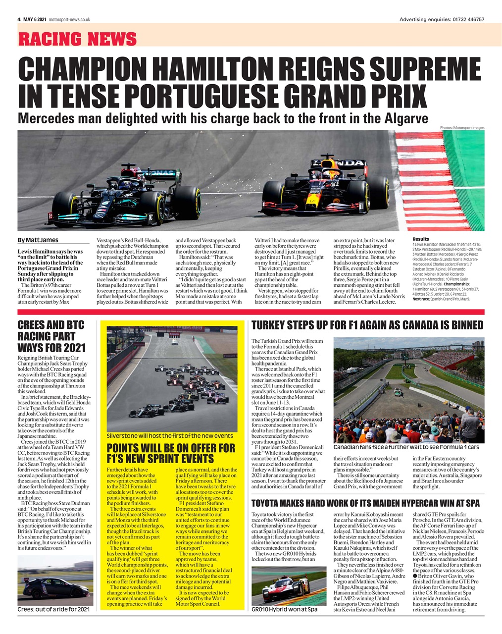 Motorsport News Preview Pages