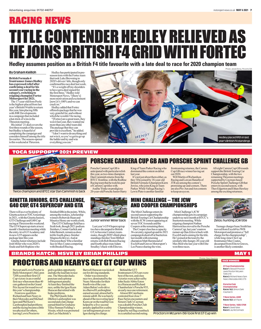 Motorsport News Preview Pages