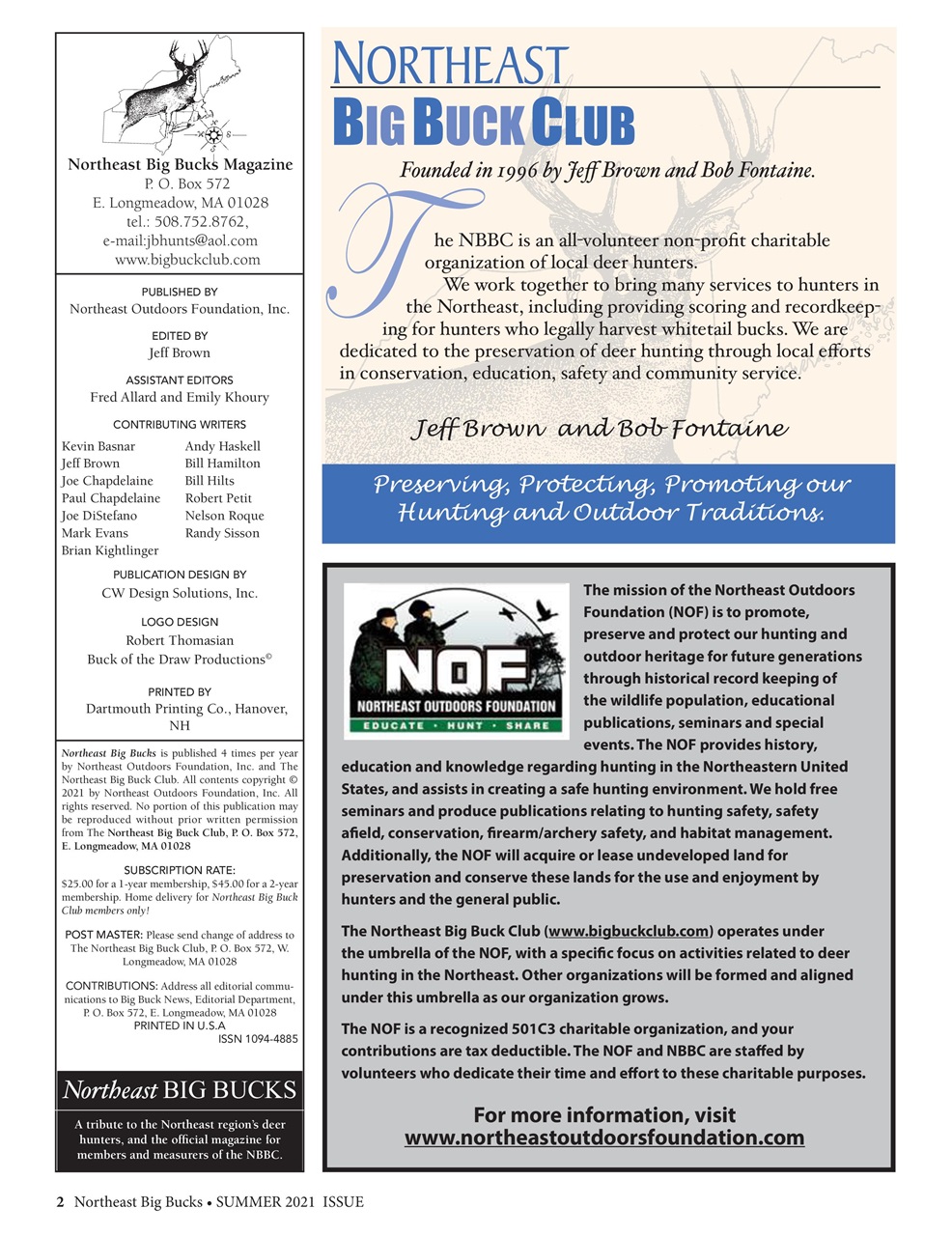 Northeast Big Bucks Preview Pages