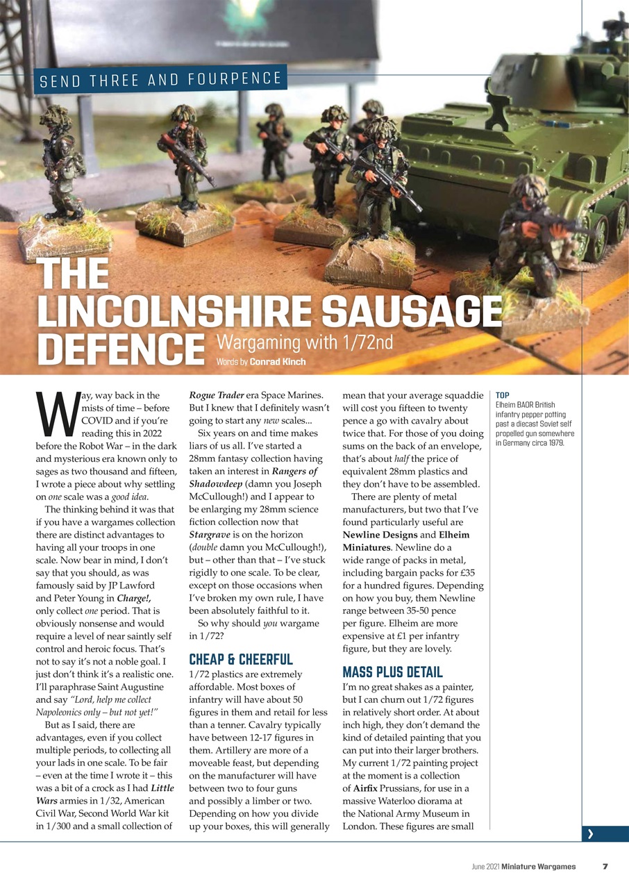 Miniature Wargames Preview Pages
