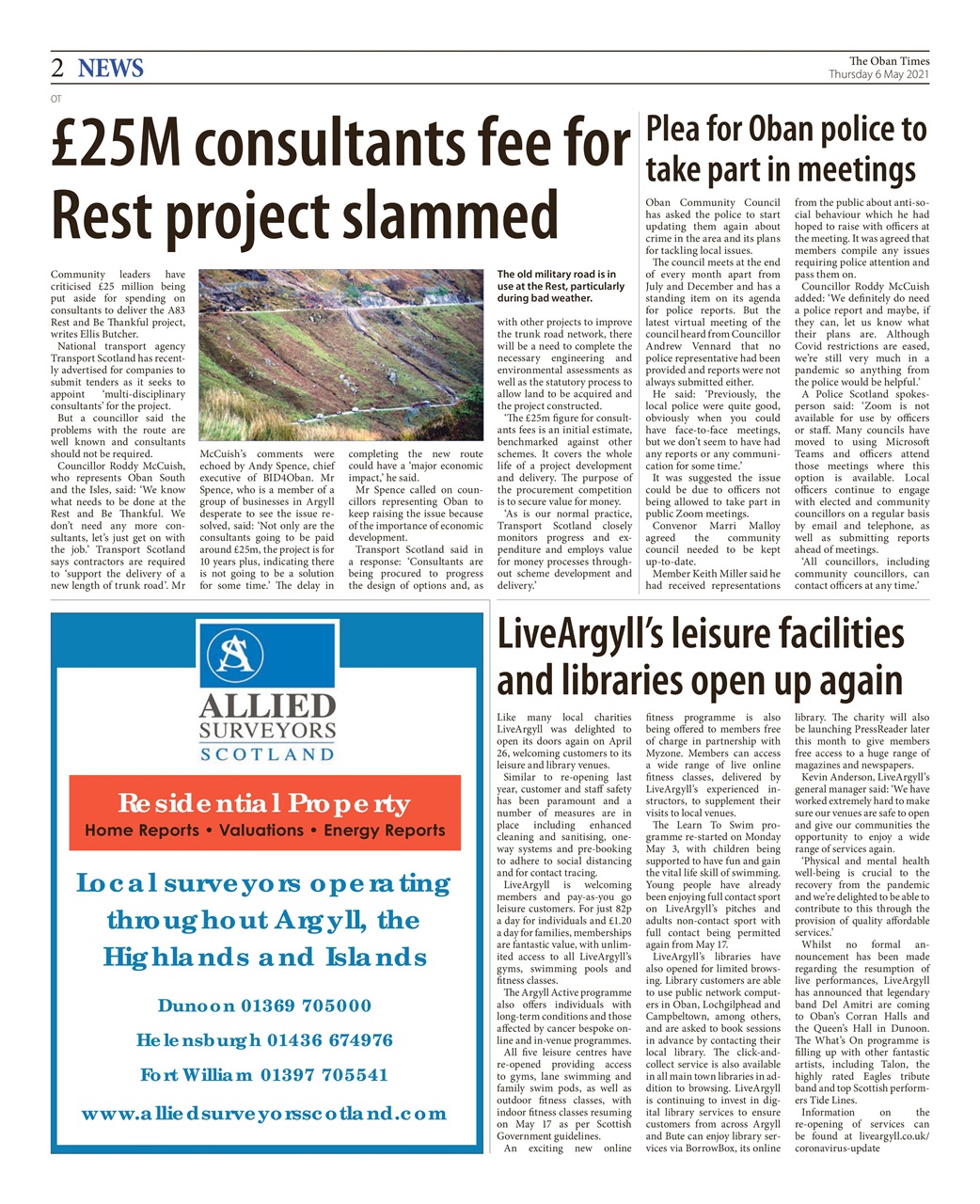 The Oban Times & Lochaber Times Preview Pages