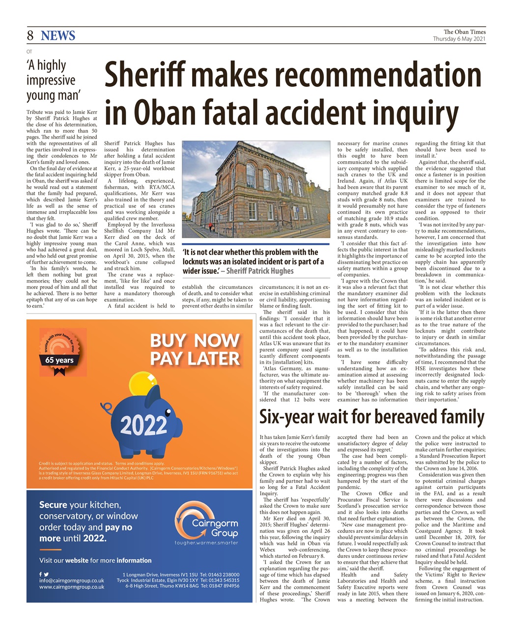 The Oban Times & Lochaber Times Preview Pages