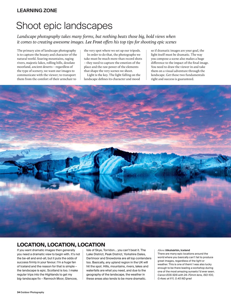 Outdoor Photography Preview Pages
