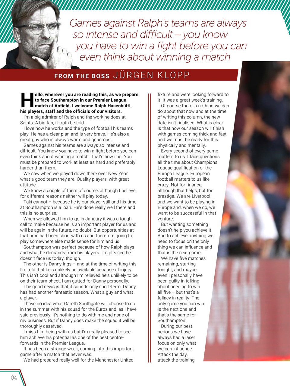 Liverpool FC Programmes Preview Pages