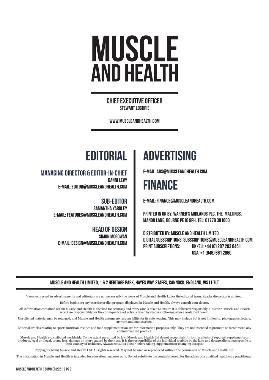 Muscle and Health Preview Pages