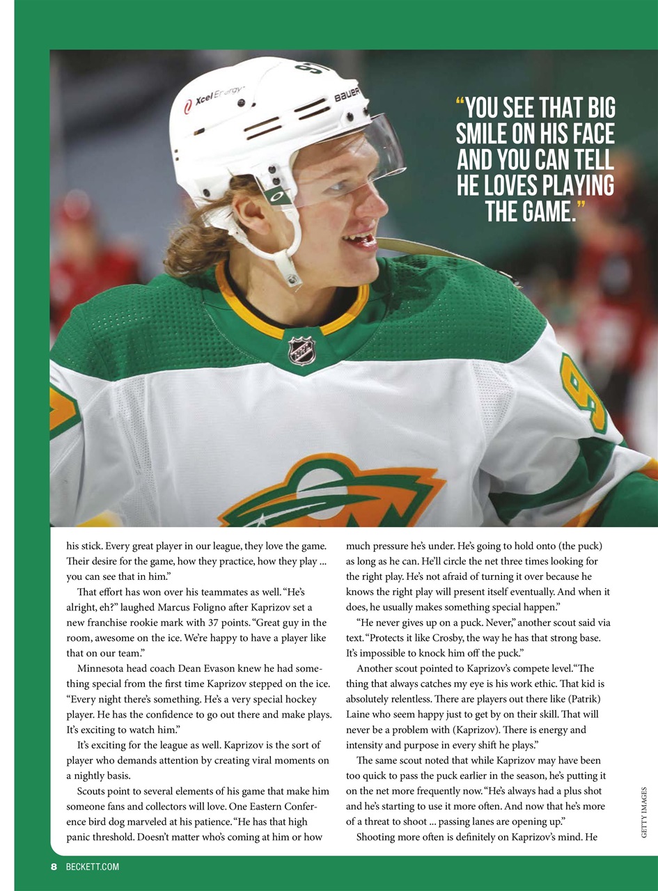 Beckett Hockey Magazine Preview Pages