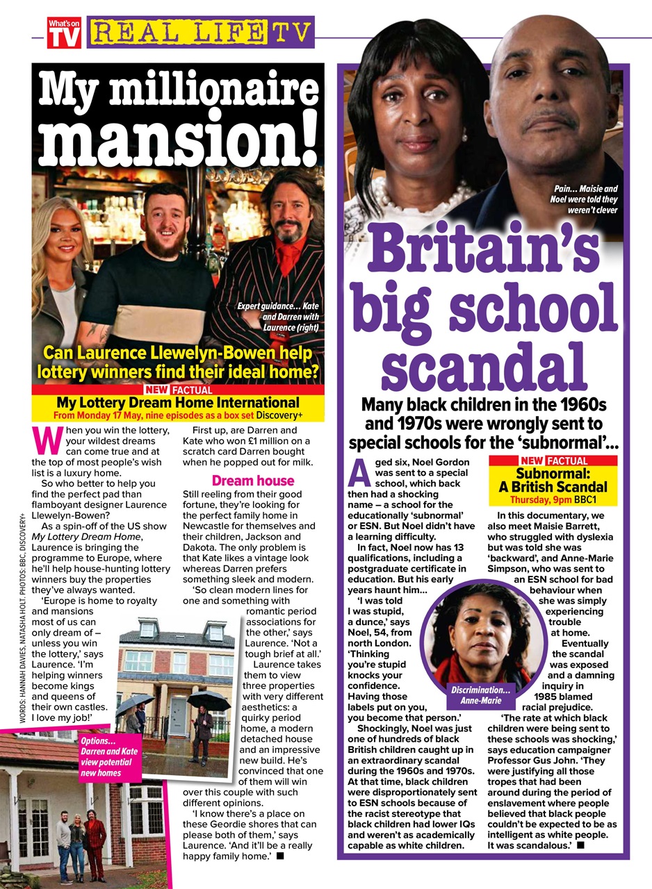 What's on TV Preview Pages