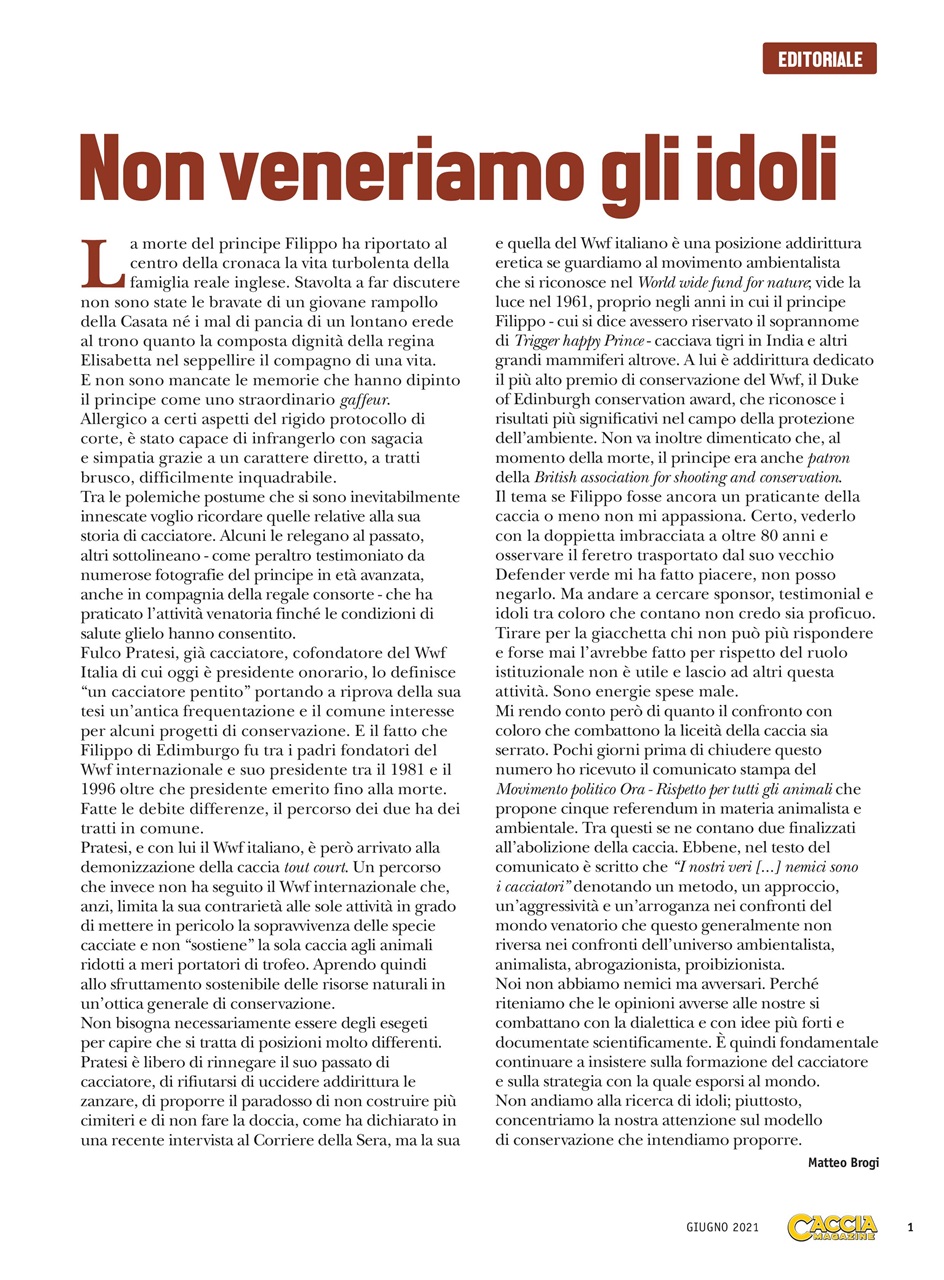 Caccia Magazine Preview Pages