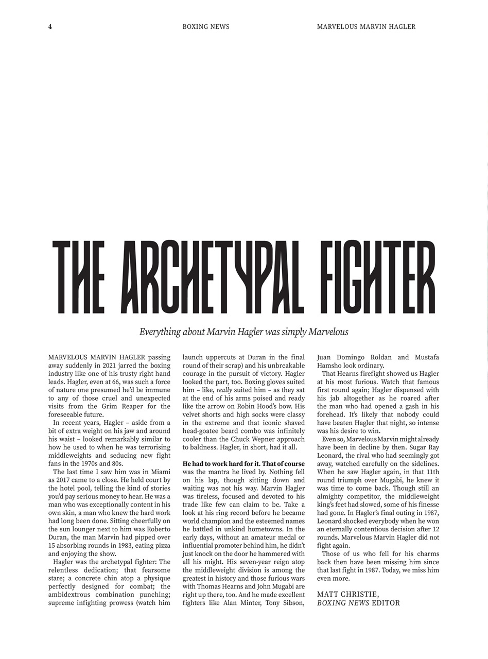 Boxing News Presents Preview Pages