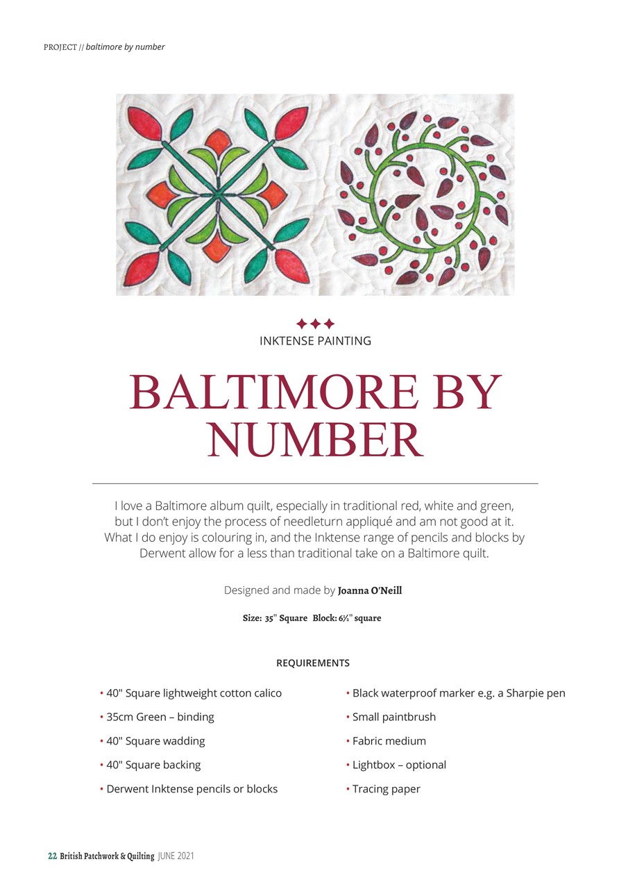 Patchwork and Quilting Preview Pages